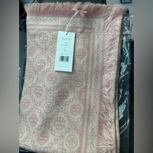 Tory Burch monogram Floral Oblong Scarf